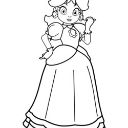 Superlative Super Mario Daisy Coloring Pages Home Popular