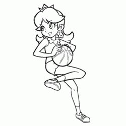 High Quality Daisy Princess Peach Mario Coloring Pages