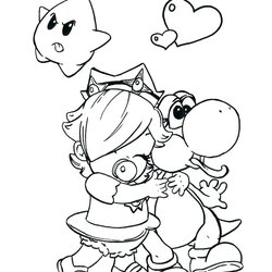 Very Good Mario Characters Coloring Pages Printable Princess Daisy Baby