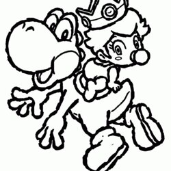 Brilliant Free Princess Daisy Coloring Page Download Mario Baby Pages Library Peach