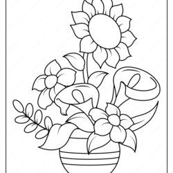Marvelous Free Printable Flowers Coloring Pages