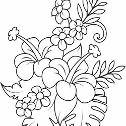 Free Easy To Print Flower Coloring Pages Color Scaled