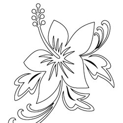 Print Out Coloring Pages Of Flowers Tropical Flower