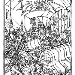 Monster Brains The Official Advanced Dungeons And Dragons Coloring Pages Adults Book Printable Greg Irons