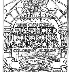 Monster Brains The Official Advanced Dungeons And Dragons Coloring Book Pages Grateful Greg Irons Album Bears