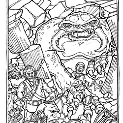 Great Monster Brains The Official Advanced Dungeons And Dragons Coloring Pages Dragon Book Dungeon Printable