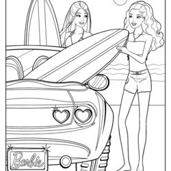 Superb Coloring Pages Barbie Free Printable
