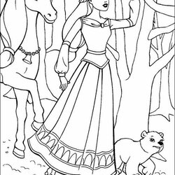 Magnificent Barbie Coloring Pages Fantasy Printable Book Disney Kids Girls