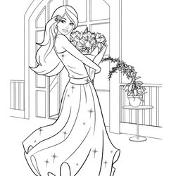 Free Printable Barbie Coloring Pages Colouring Kids Princess