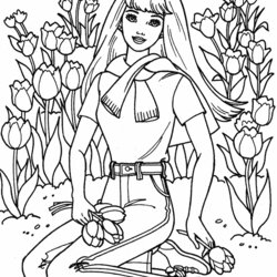 Wonderful Free Printable Barbie Coloring Pages For Kids