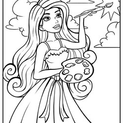 Superior Barbie Coloring Pages Free
