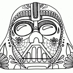 Fine Coloring Pages Free Home Skull Print Aztec Sugar Troll Vader Darth Skulls Color Drawing Click Drawings