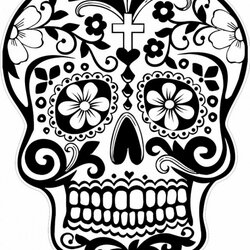 Terrific Day Of The Kids Coloring Pages Skull Skulls Insertion For