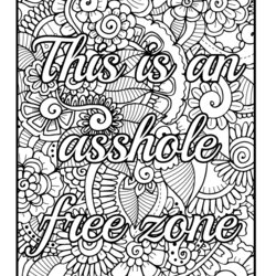 The Highest Standard Adult Coloring Page Home Pages Swear Word Book Quotes Color Printable Awesome Colouring