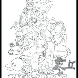 Marvelous Super Smash Bros Coloring Pages At Free Download Printable Print