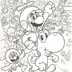 Spiffing Super Smash Brothers Coloring Pages Free Printable Home Bros Popular