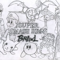 Great Super Smash Bros Drawings At Explore Collection Of Coloring Pages