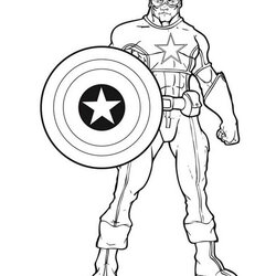 Supreme Avengers Coloring Pages Best For Kids Free Captain America