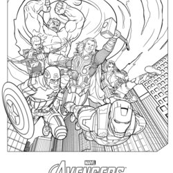 Swell Avengers Coloring Pages Best For Kids Marvel Page