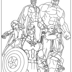 Sublime Printable Coloring Pages Avengers Customize And Print Illustration