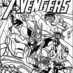 Avengers Coloring Page Pages Cartoon