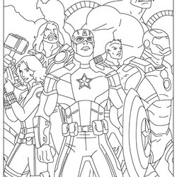 Terrific The Avengers Coloring Pages Illustration