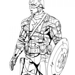 Superior Avengers Coloring Pages Best For Kids Captain America Page