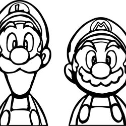 Very Good Mario And Luigi Drawing At Explore Collection Of Coloring Pages Drawings