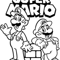 Print Mario Luigi Coloring Sheet