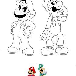 Supreme Mario And Luigi Coloring Pages Free Sheets With Sample Scaled