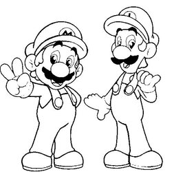 Tremendous Print And Coloring Page Super Mario Luigi For Kids Kb