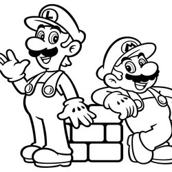 Luigi Coloring Pages At Free Printable Mario Drawing Book Super Amp Odysseus Odyssey Color Colo Print