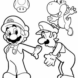 The Highest Quality Mario And Luigi Coloring Pages At Free Download Super Printable Print Kids Sheets