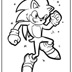 Brilliant Sonic The Hedgehog Coloring Pages Free