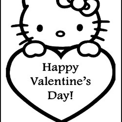 Capital Day Coloring Pages Home Valentine Valentines Printable Kitty Kids Hello Sheets Color Happy Sheet Cute