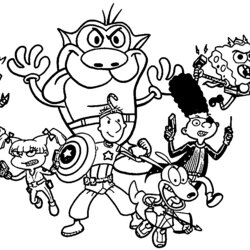 Magnificent Cartoons Coloring Pages Home Nickelodeon
