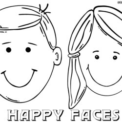 Coloring Pages To Download And Print Home Girl Smiley Boy Little Drawing Outline Happy Printable Kids