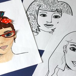 Worthy Free Faces Adult Coloring Page Pages Set Come Printable Decided Inspired Few Drawing Them Available