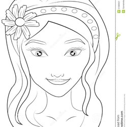 Admirable Coloring Pages Of Girls Faces At Free Printable Realistic Color Print