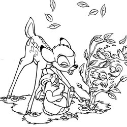 Fantastic Disney Fall Coloring Pages At Free Printable Autumn Kids Bambi Color