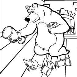 Sterling And The Bear Coloring Pages Color Print