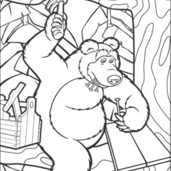 Worthy Coloring Pages And The Bear Printable For Kids