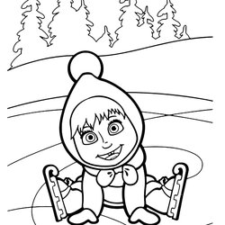 Superior And The Bear Coloring Pages At Free Printable Fell Skates Ice Her Color Print