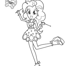 Perfect Pinkie Pie Coloring Pages Color Pony Little Print Page