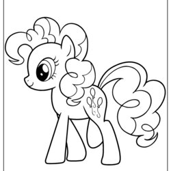 Great Pinkie Pie Coloring Page Home Pony Little Pages Cartoon Printable Color Cake Book Books Unicorn Print