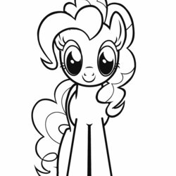 Pinkie Pie Coloring Pages Best For Kids Pony Little My