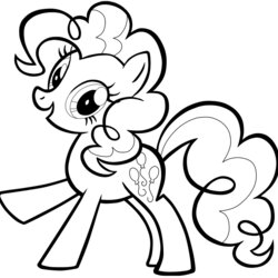 Admirable Pinkie Pie Coloring Pages Best Pony Little Printable