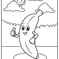 Spiffing Bananas Coloring Page