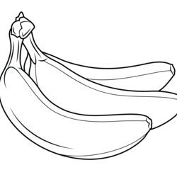 Preeminent Banana Coloring Pages Best For Kids Fruit