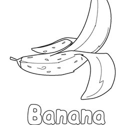 Fine Banana Coloring Pages To Download And Print For Free Fruit Fruits Bananas Kids Name Apples Colouring